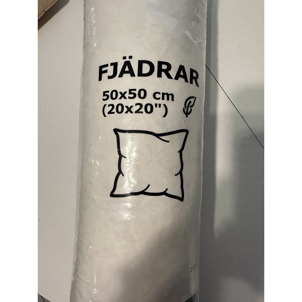 IKEA FJADRAR 20" x 20" Duck Feather Inner Cushion Pillows White NEW